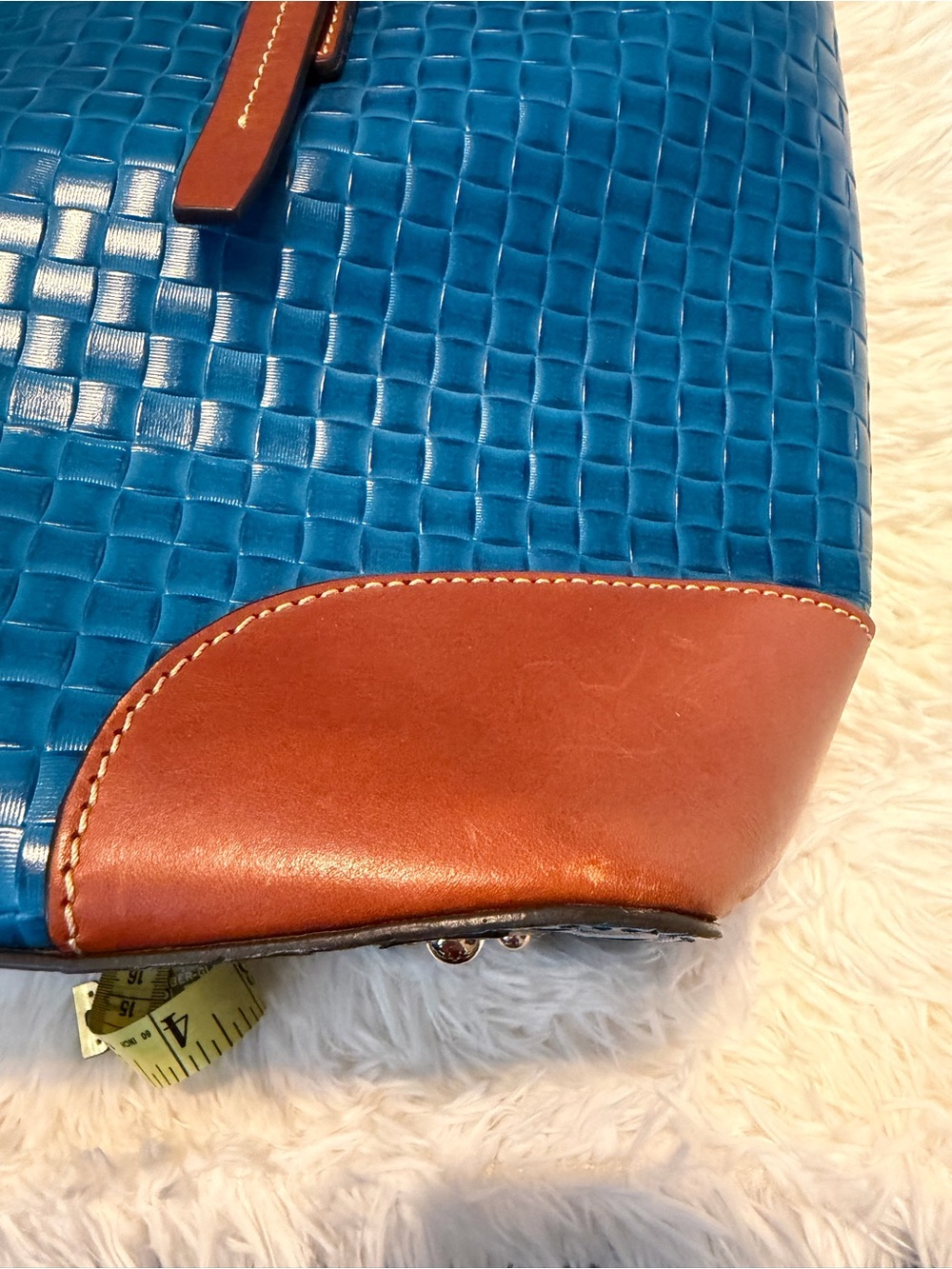 Dooney & Bourke Claremont Woven Dover Blue Tote - Picture 10 of 11